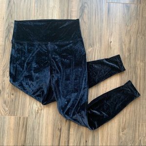 Lululemon Wunder Lounge Blue Velvet High Rise Leggings